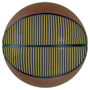 Elegante dünne goldene und blaue blaue Streifen Basketball