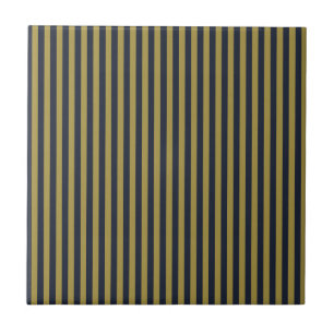Elegante dünne goldene und blaue blaue Streifen Fliese