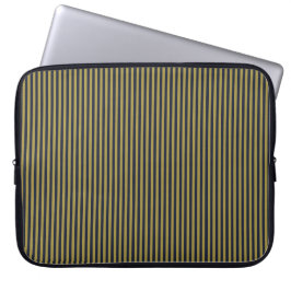 Elegante dünne goldene und blaue blaue Streifen Laptopschutzhülle