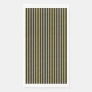 Elegante dünne goldene und blaue blaue Streifen Serviette