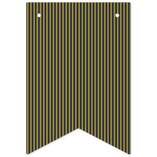 Elegante dünne goldene und blaue blaue Streifen Wimpelkette