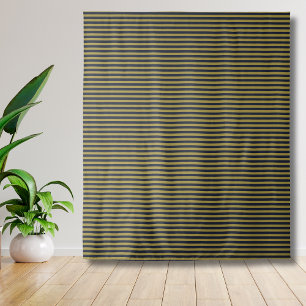 Elegante dünne goldene und marineblaue vertikale S Wandteppich