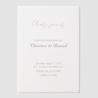 Elegante durchsichtige Hochzeitseinladungshülle