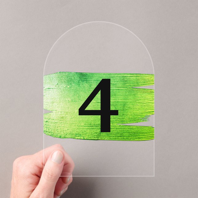 Elegante, durchsichtige Tischnummern (Insitu (Handheld))