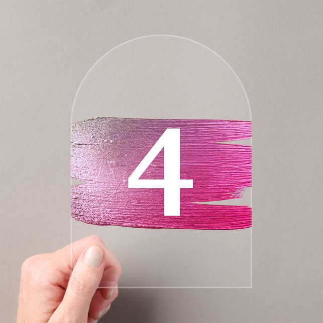 Elegante, durchsichtige Tischnummern (Insitu (Handheld))