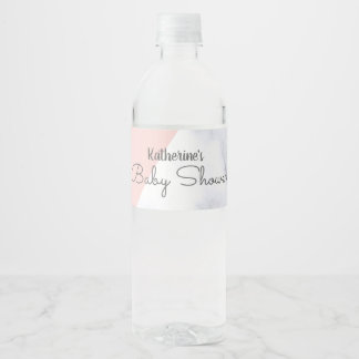 Elegante Dusche aus rosa und weißem Marmor.