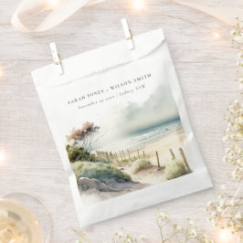 Elegante duskische Küste Sandstrand Hochzeit Geschenktütchen