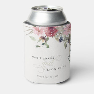 Elegante Dusky Blush Rose Wildblume Blumenzwiese Dosenkühler