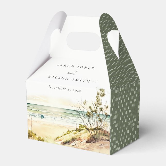Elegante Dusky Coastal Beach Geschenkschachtel (Vorderseite)