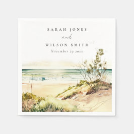 Elegante Dusky Coastal Beach Serviette