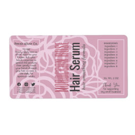 Elegante Dusky Rose Pink Dropper Flaschen Etikette