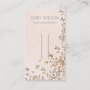 Elegante Dusky Vine Blush Hair Clip Display Visitenkarte