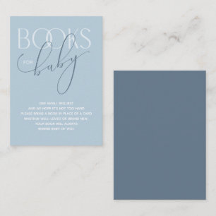 Elegante Dusty Blue Book Request Enclosure Card Begleitkarte