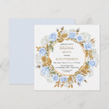 Elegante Dusty Blue Rose und Baby's Breathe