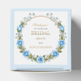 Elegante Dusty Blue Rose und Baby's Breathe Geschenkschachtel