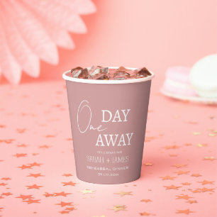 Elegante Dusty Pink One Day Away Probedinner  Pappbecher