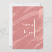 Elegante Dusty Rose Hochzeit der Liebe Einladung