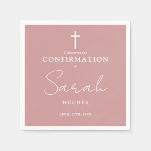 Elegante Dusty Rose Moderne Minimalistische Bestät Serviette