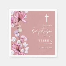 Elegante Dusty Rose Rosa Elegante Blumentaufe