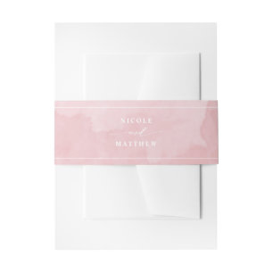 Elegante Dusty Rose Wasserfarbe, Hochzeit Einladungsbanderole