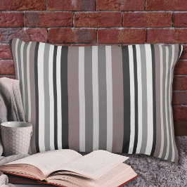 Elegante Earth Tones Brown Savannah Stripes Muster Dekokissen