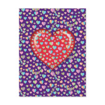 Elegante Editibale Simple Heart Design Postkarte