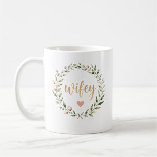 Elegante Ehefrau mit Namen und Gründungsdatum Kaffeetasse