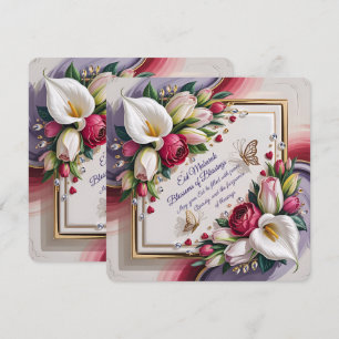 Elegante Eid-Al-Adha-Grußkarte mit weißer Calla Karte