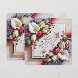 Elegante Eid-Al-Adha-Grußkarte mit weißer Calla Karte