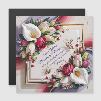 Elegante Eid-Al-Adha-Grußkarte mit weißer Calla Magnetkarte