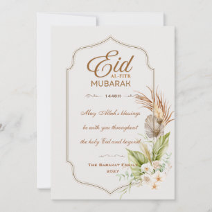 Elegante Eid al-Fitr Mubarak-Grußkarte Einladung