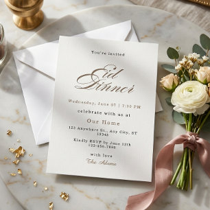Elegante Eid-Dinner-Einladung Minimalist Gold  Einladung