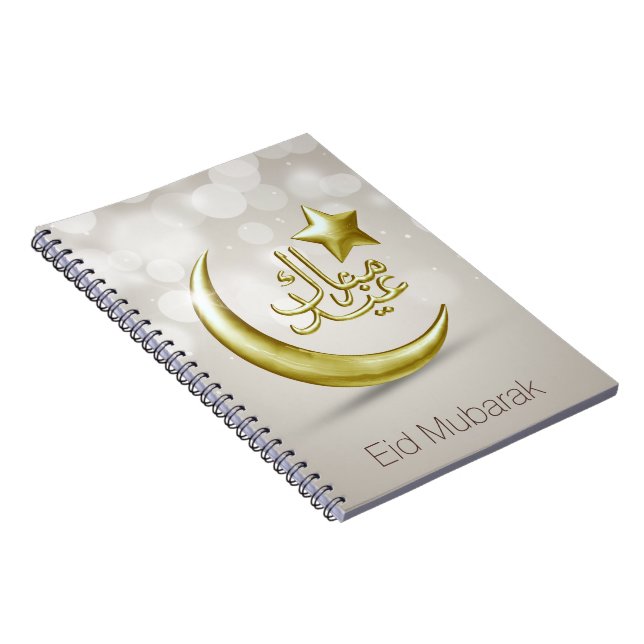 Élégante Eid Moubarak Gold Moon Star - Carnet (Côté Droit)