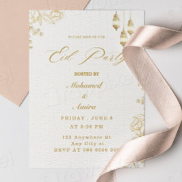 elegante eid mubarak Einladung Floral Beige Muslim