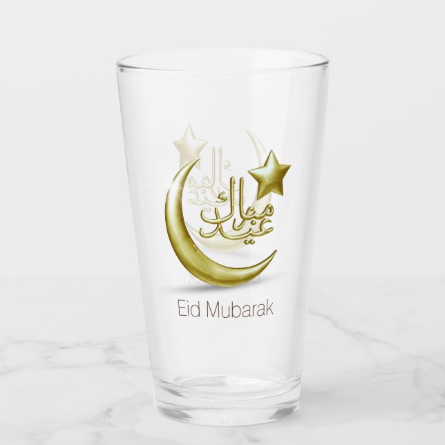 Elegante Eid Mubarak Glas (Vorderseite)