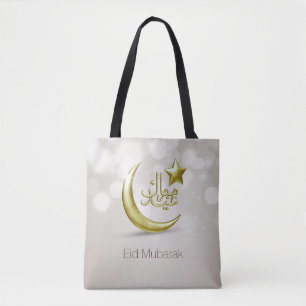 Elegante Eid Mubarak Goldener Jahrgang - Tote Beut Tasche