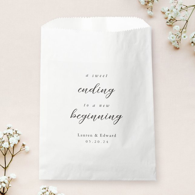 Elegante Eine Süße Hochzeit für einen Neuanfang Geschenktütchen (Von Creator hochgeladen)