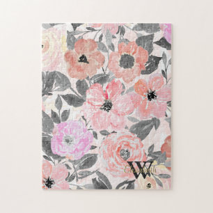 Elegante einfache Aquarell-Blumen