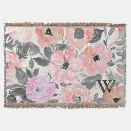 Elegante, einfache Aquarellblumen Decke