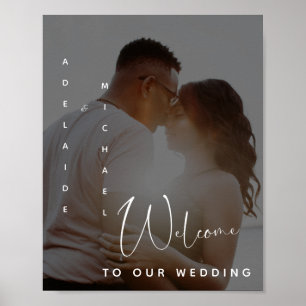 Elegante einfache benutzerdefinierte Foto-Hochzeit Poster