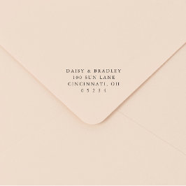 Elegante einfache benutzerdefinierte Hochzeit-Rück Permastempel