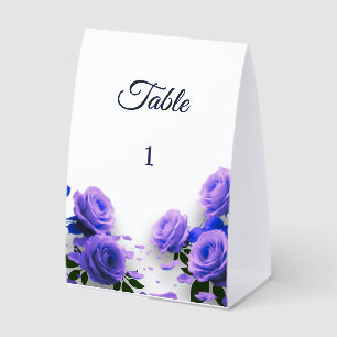 Elegante einfache blaue Rosen - Liebe steht in Blü Tischaufsteller
