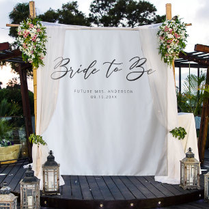 Elegante einfache Braut Bridal Shower Wandteppich