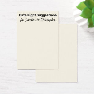 Elegante, einfache Date Night Suggestionen Cream C