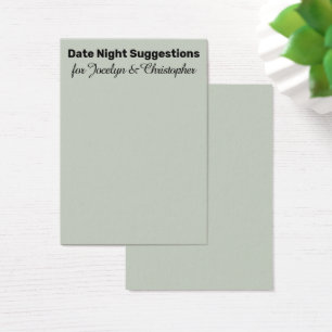 Elegante, einfache Date Night Suggestions Sage Car