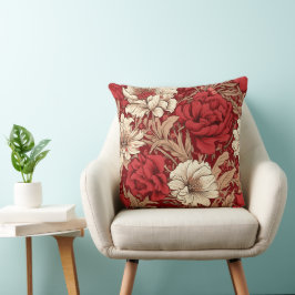Elegante, einfache französische Rote Hütte Kissen