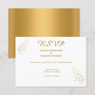 ELEGANTE EINFACHE GOLD LEAF GOLD REVERSE UAWG EINLADUNG