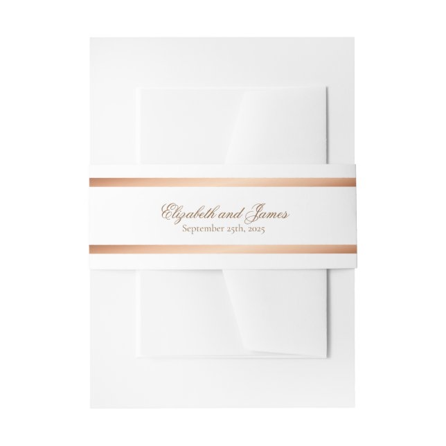 Elegante einfache Gold Script Wedding Bly Band (Vorderseite Beispiel)