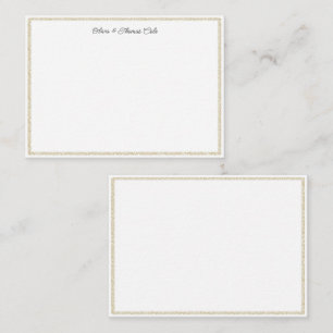 Elegante, einfache Goldsprinkles mit Hochzeitscouc Mitteilungskarte