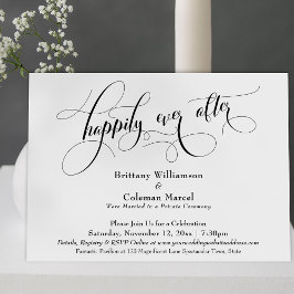 Elegante einfache Happily Ever After Empfangs-Einl Einladung